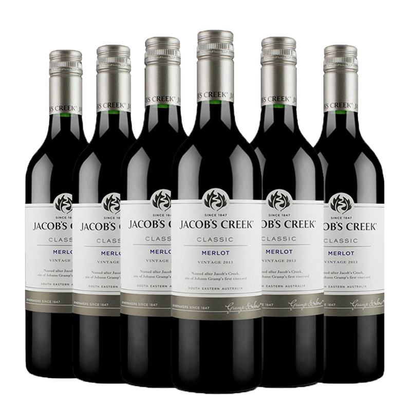 杰卡斯 梅洛红葡萄酒2013 澳洲原装进口 750ml*6